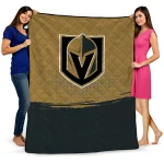 vegas golden knights dot illusion tan quilt blanket best selling