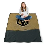 vegas golden knights dot illusion tan quilt blanket best selling