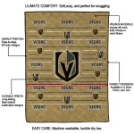 vegas golden knights handdrawn stripes tan quilt blanket best selling