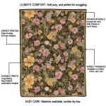 vegas golden knights hibiscus foliage tan quilt blanket best selling