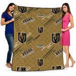 vegas golden knights sketch lines tan quilt blanket best selling