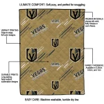 vegas golden knights sketch lines tan quilt blanket best selling
