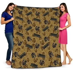 vegas golden knights solid classic tan quilt blanket best selling