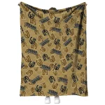 vegas golden knights solid classic tan quilt blanket best selling