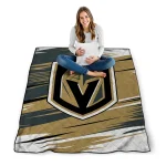 vegas golden knights wild lines tan white quilt blanket best selling