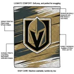 vegas golden knights wild lines tan white quilt blanket best selling