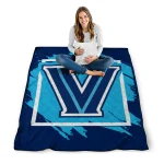 villanova wildcats block border navy quilt blanket best selling