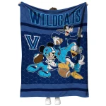 villanova wildcats disney football navy quilt blanket best selling