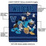 villanova wildcats disney football navy quilt blanket best selling