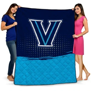 villanova wildcats dot illusion navy quilt blanket best selling