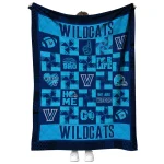 villanova wildcats helmet heart navy quilt blanket best selling