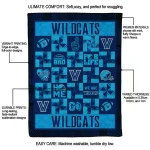 villanova wildcats helmet heart navy quilt blanket best selling