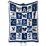 villanova wildcats mickey mouse motif navy white quilt blanket best selling