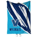 villanova wildcats stroke art navy white quilt blanket best selling