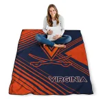 virginia cavaliers arrow layers blue quilt blanket best selling