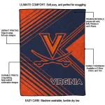 virginia cavaliers arrow layers blue quilt blanket best selling