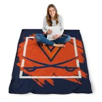 virginia cavaliers block border blue quilt blanket best selling