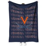 virginia cavaliers bold red blue quilt blanket best selling