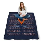 virginia cavaliers bold red blue quilt blanket best selling