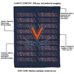 virginia cavaliers bold red blue quilt blanket best selling