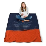 virginia cavaliers dot illusion blue quilt blanket best selling
