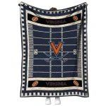 virginia cavaliers mickey player blue quilt blanket best selling