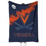 virginia cavaliers paint trail blue quilt blanket best selling