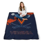 virginia cavaliers paint trail blue quilt blanket best selling