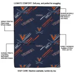 virginia cavaliers sketch lines blue quilt blanket best selling