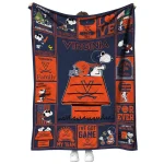 virginia cavaliers snoopy love blue quilt blanket best selling