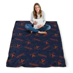 virginia cavaliers solid classic blue quilt blanket best selling