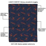 virginia cavaliers solid classic blue quilt blanket best selling