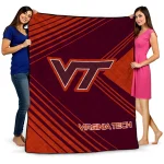 virginia tech hokies arrow layers maroon quilt blanket best selling