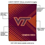 virginia tech hokies arrow layers maroon quilt blanket best selling