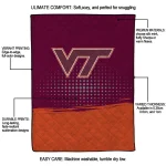 virginia tech hokies dot illusion maroon quilt blanket best selling