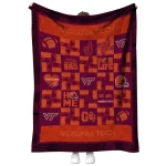 virginia tech hokies helmet heart maroon quilt blanket best selling