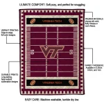 virginia tech hokies mickey player maroon quilt blanket best selling