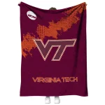 virginia tech hokies paint trail maroon quilt blanket best selling