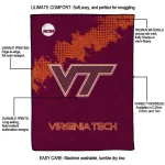 virginia tech hokies paint trail maroon quilt blanket best selling
