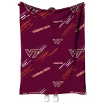 virginia tech hokies sketch lines maroon quilt blanket best selling