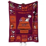 virginia tech hokies snoopy love maroon quilt blanket best selling