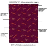 virginia tech hokies solid classic maroon quilt blanket best selling