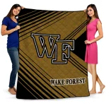 wake forest demon deacons arrow layers gold quilt blanket best selling
