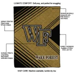 wake forest demon deacons arrow layers gold quilt blanket best selling