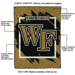wake forest demon deacons block border gold quilt blanket best selling