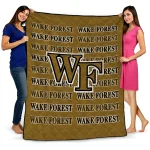 wake forest demon deacons bold red gold quilt blanket best selling