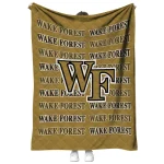 wake forest demon deacons bold red gold quilt blanket best selling