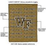 wake forest demon deacons bold red gold quilt blanket best selling