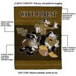 wake forest demon deacons disney football gold quilt blanket best selling