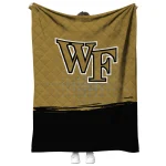 wake forest demon deacons dot illusion gold quilt blanket best selling